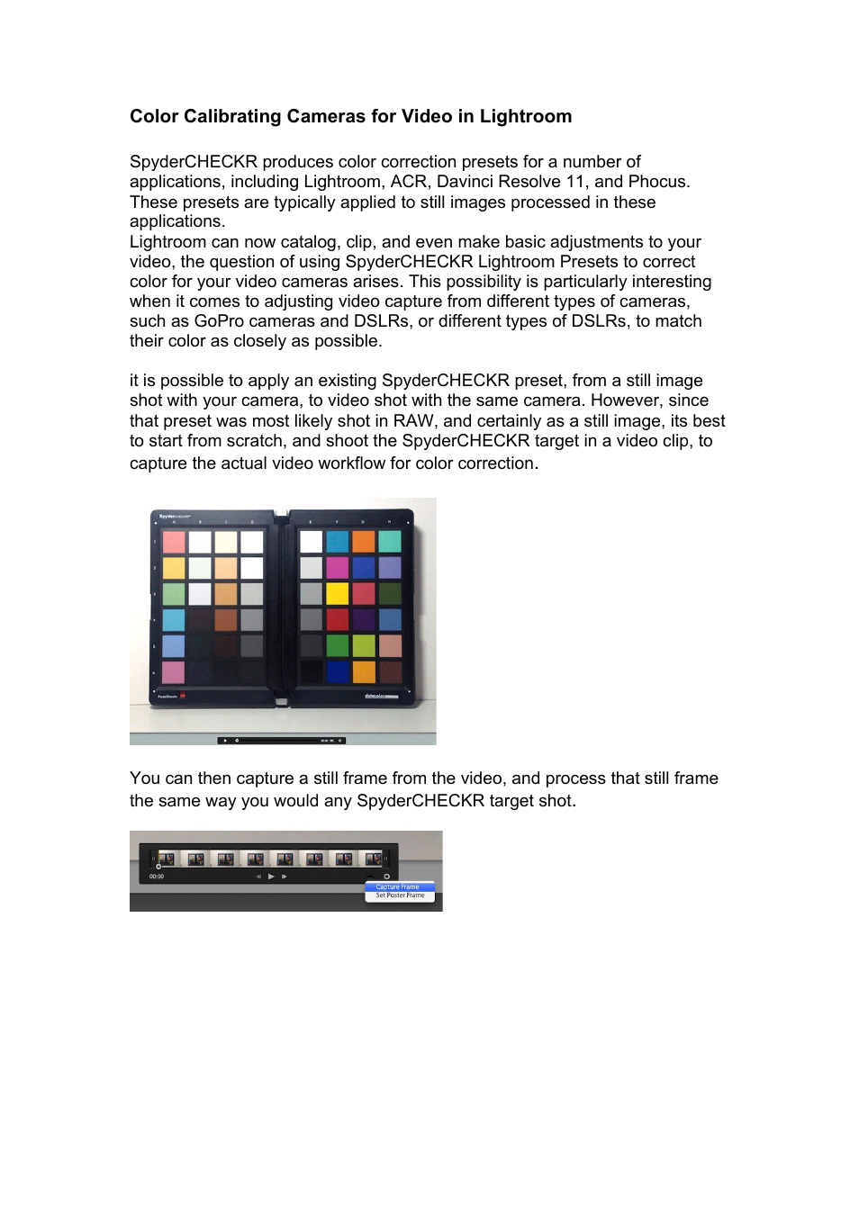 Datacolor SpyderCHECKR Color Chand Calibration Tool for Digital Cameras User Manual | Page 24 / 30