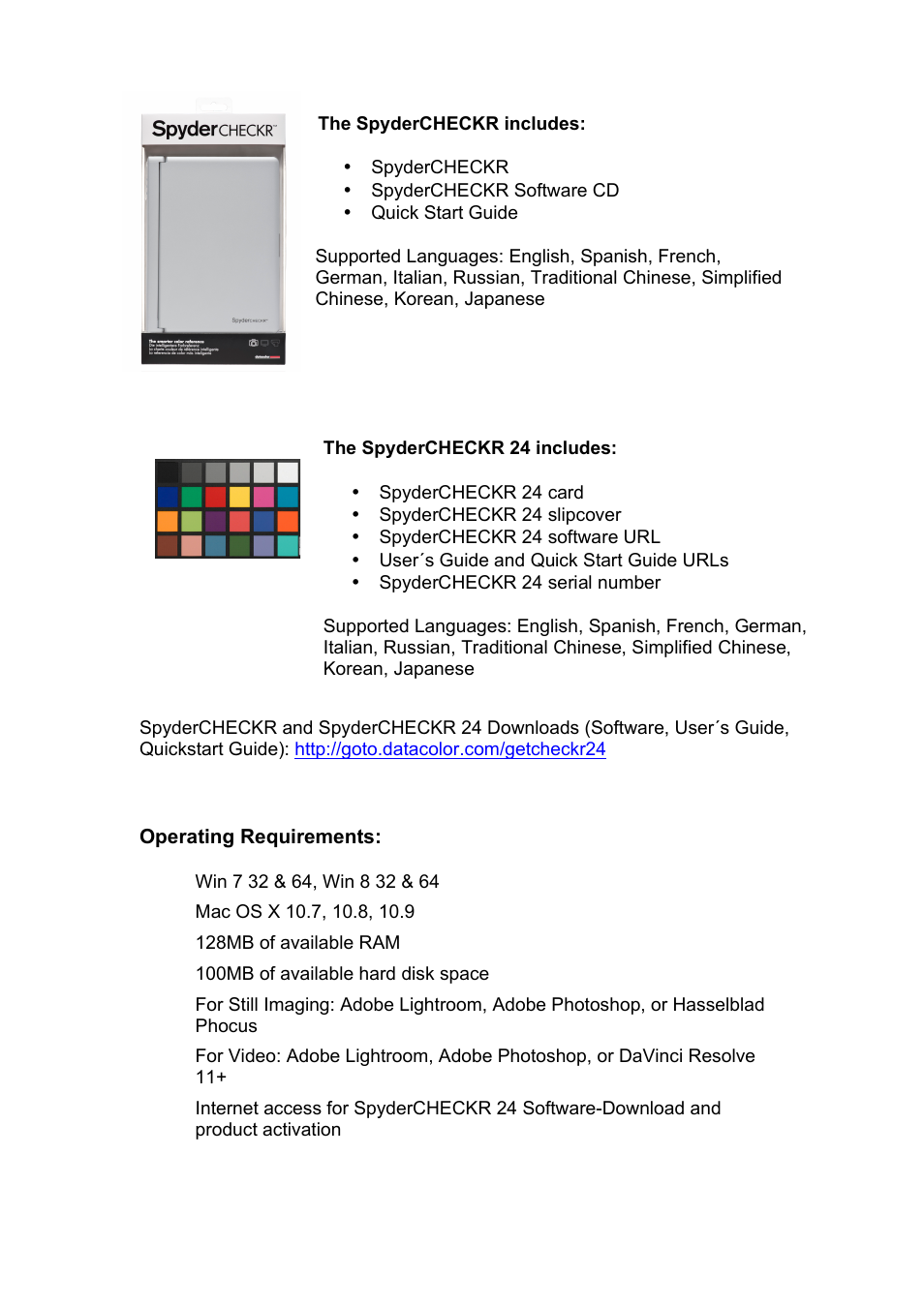 Datacolor SpyderCHECKR Color Chand Calibration Tool for Digital Cameras User Manual | Page 5 / 30