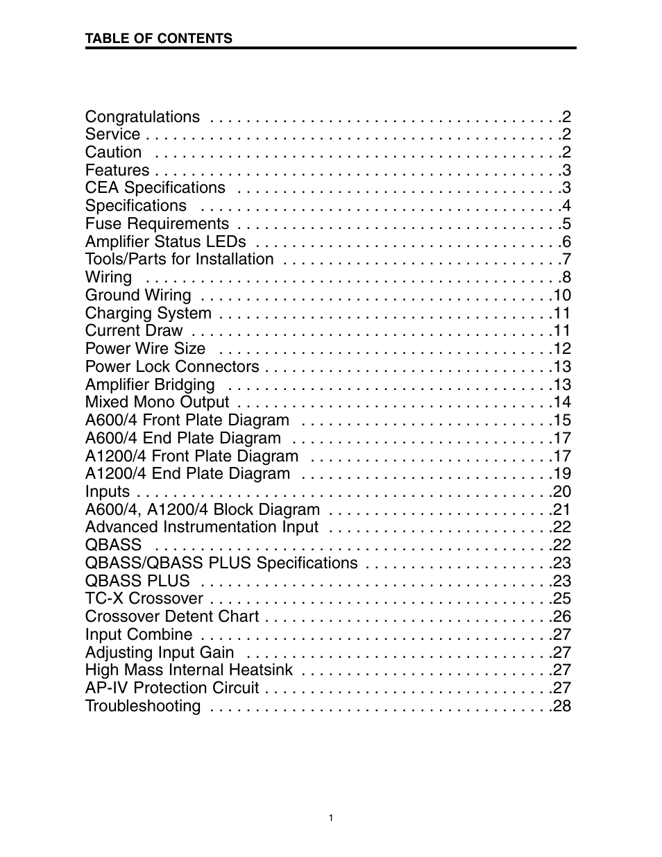 Directed Electronics A1200/4 User Manual | Page 2 / 30