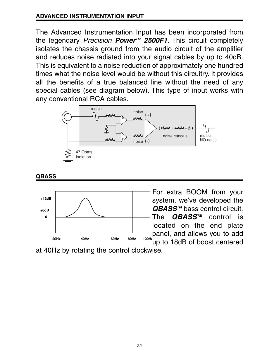 Precision power, Qbass | Directed Electronics A1200/4 User Manual | Page 23 / 30