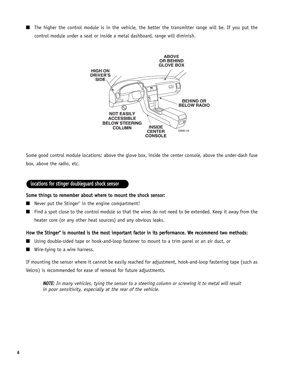 Directed Electronics S660 User Manual | Page 6 / 40