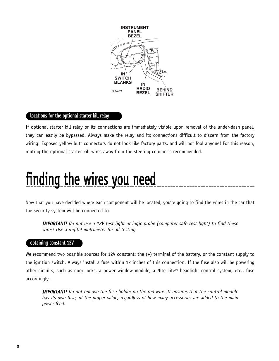 Directed Electronics S660 User Manual | Page 8 / 40
