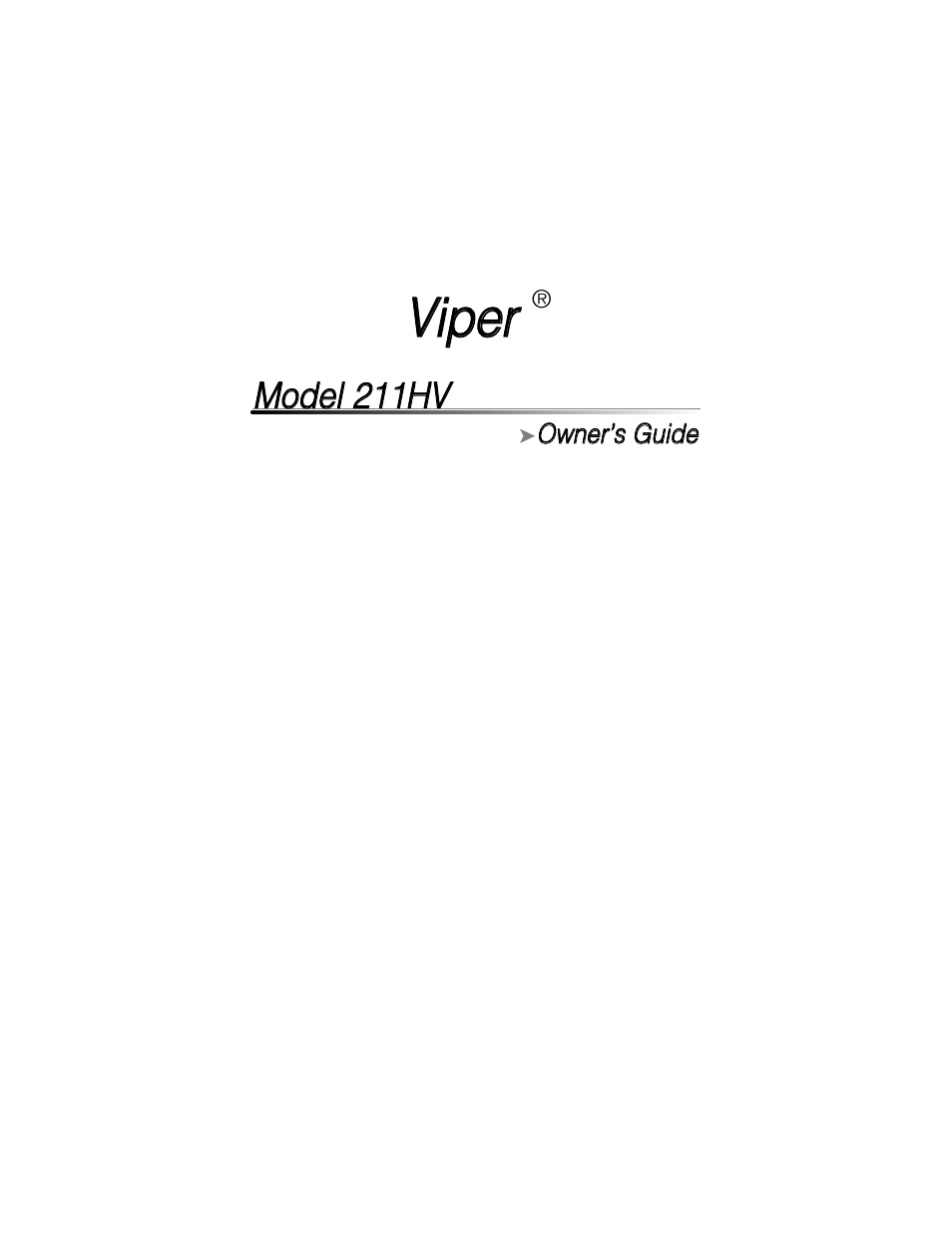 Directed Electronics 211HV User Manual | 19 pages