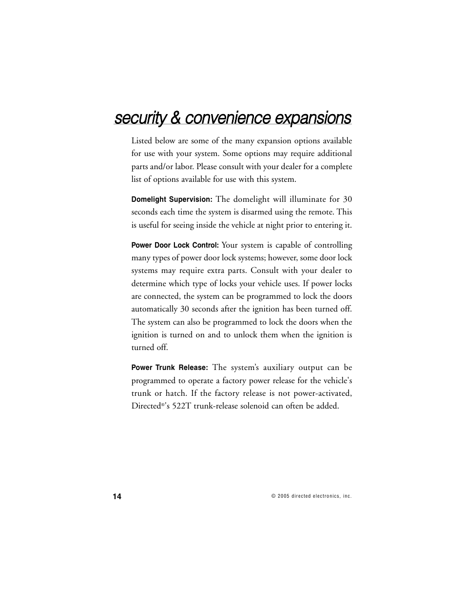 Directed Electronics 211HV User Manual | Page 15 / 19
