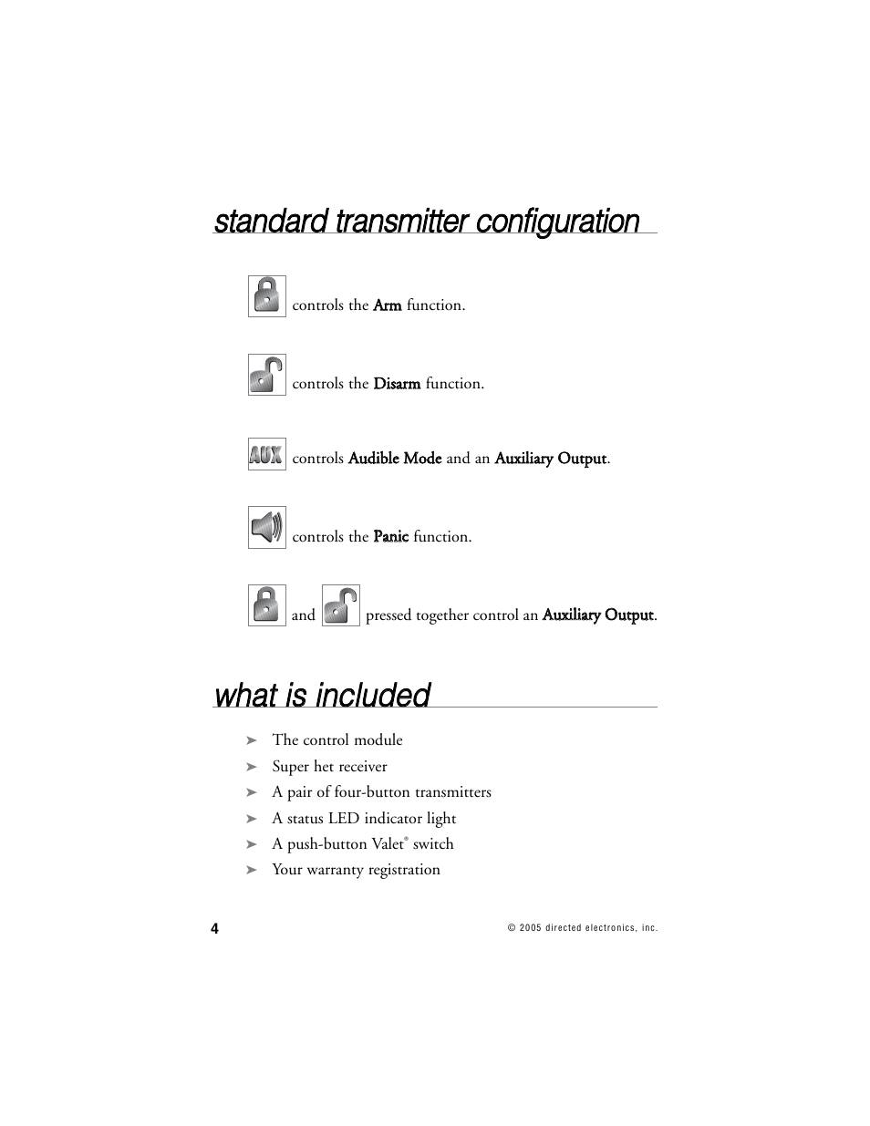 Wwh ha att iiss iin nc cllu ud de ed d | Directed Electronics 211HV User Manual | Page 5 / 19