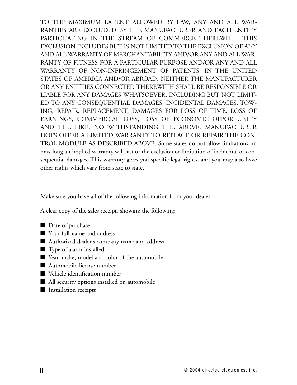 Directed Electronics 130XV User Manual | Page 4 / 52