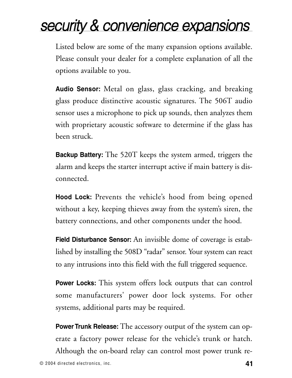 Directed Electronics 130XV User Manual | Page 45 / 52