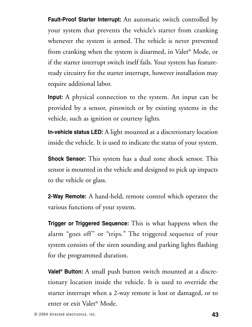 Directed Electronics 130XV User Manual | Page 47 / 52