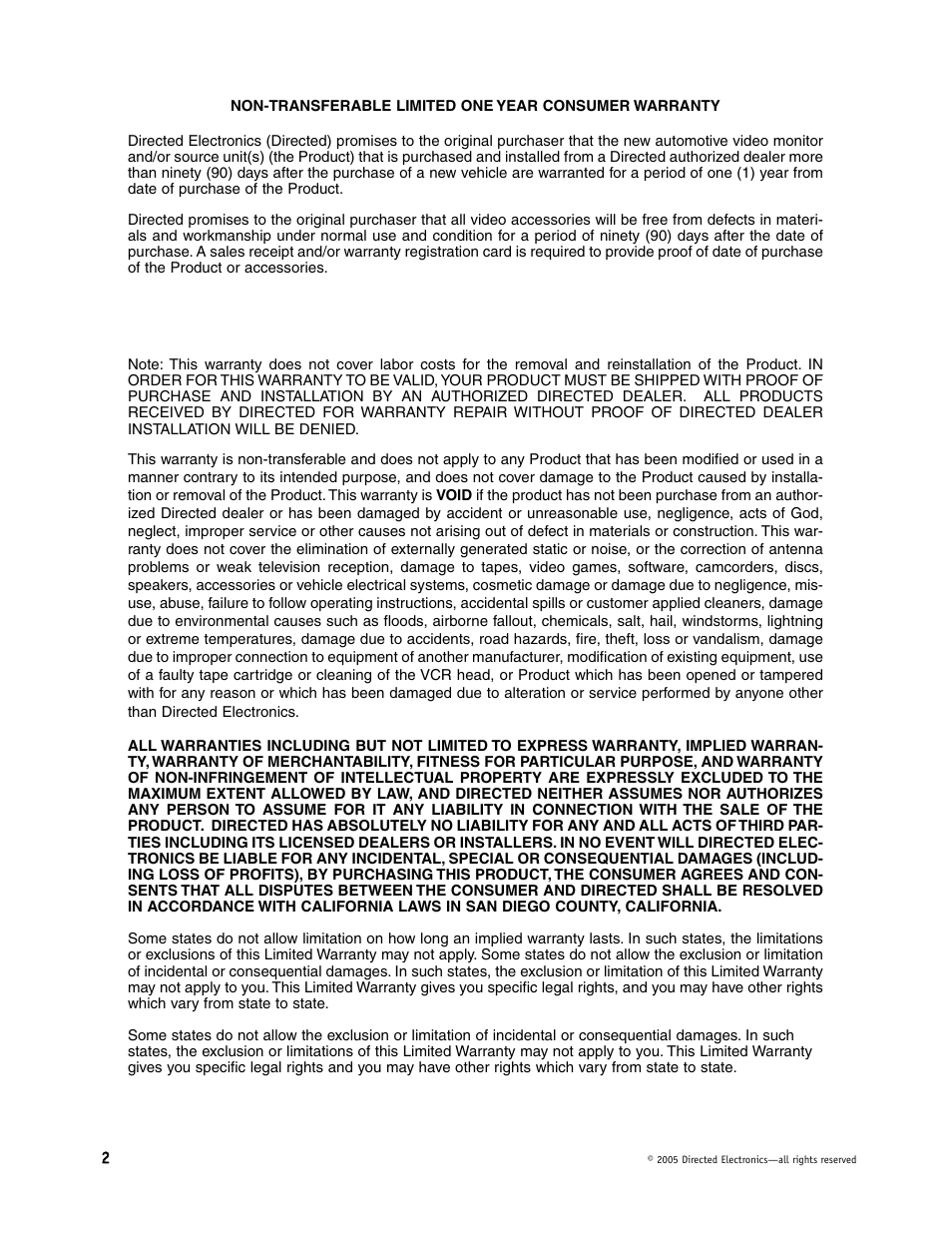 Directed Electronics DMP040 User Manual | Page 2 / 58