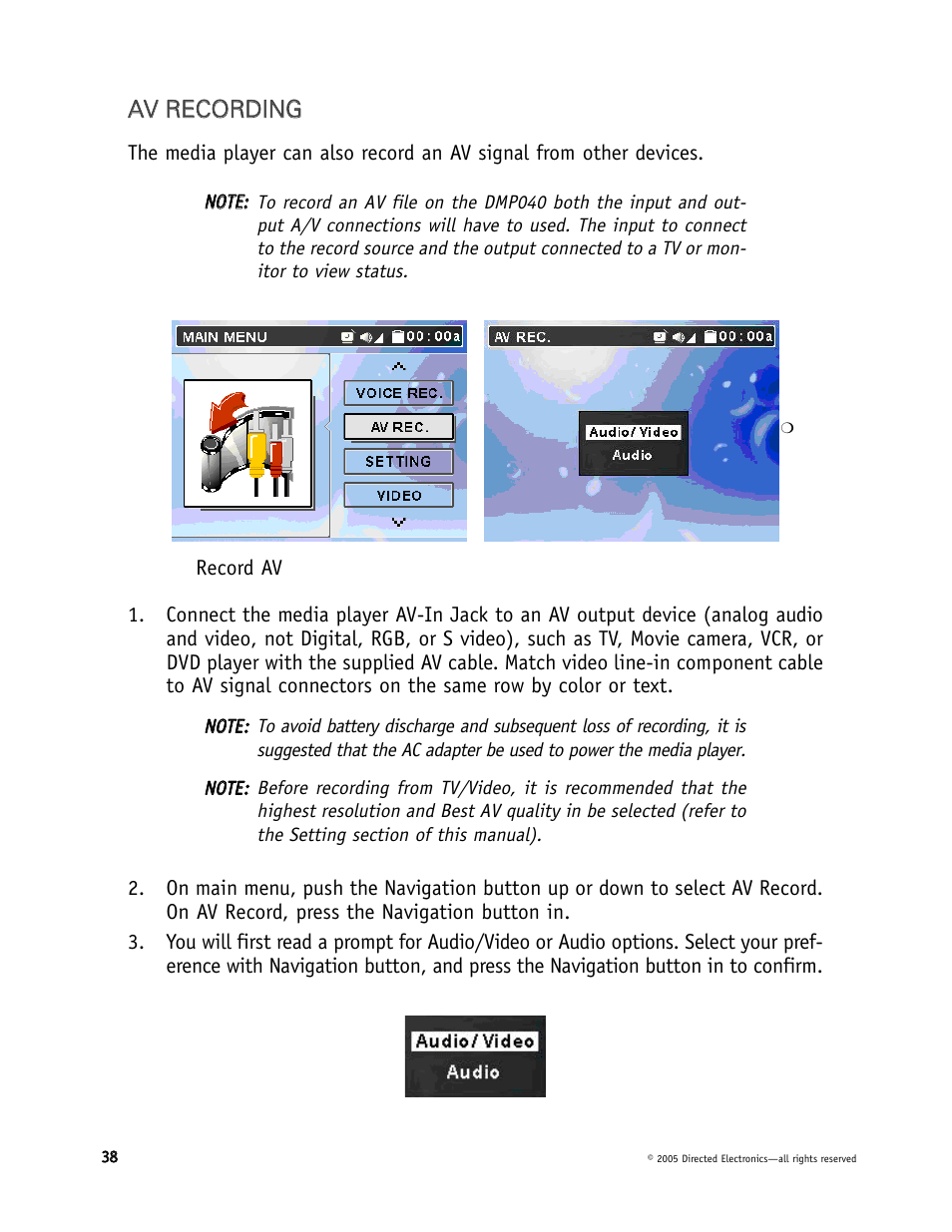 Directed Electronics DMP040 User Manual | Page 38 / 58