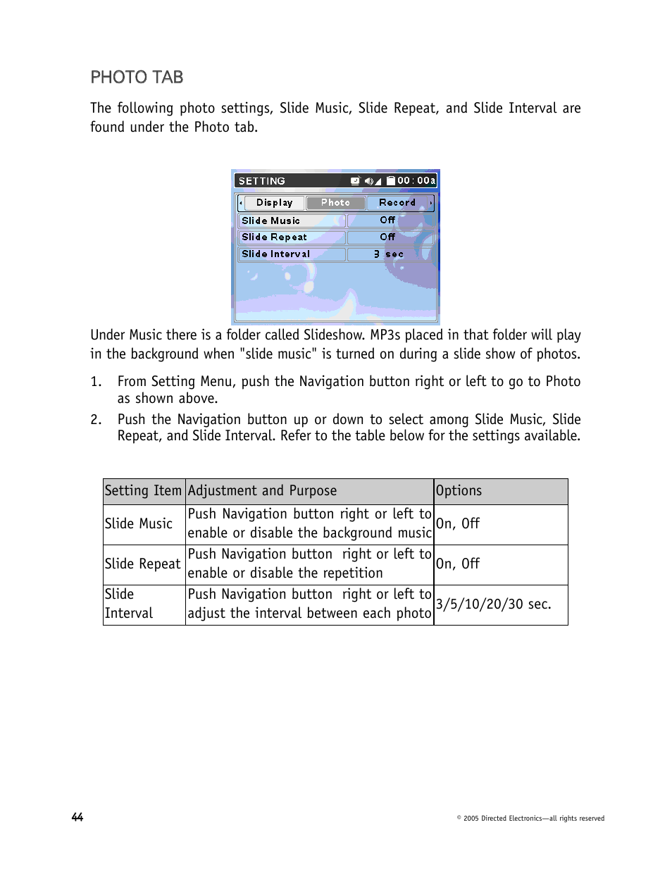 Directed Electronics DMP040 User Manual | Page 44 / 58