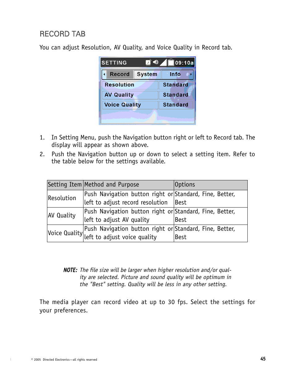 Directed Electronics DMP040 User Manual | Page 45 / 58