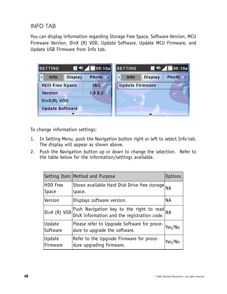 Directed Electronics DMP040 User Manual | Page 48 / 58