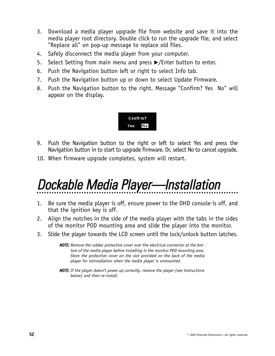 Directed Electronics DMP040 User Manual | Page 52 / 58