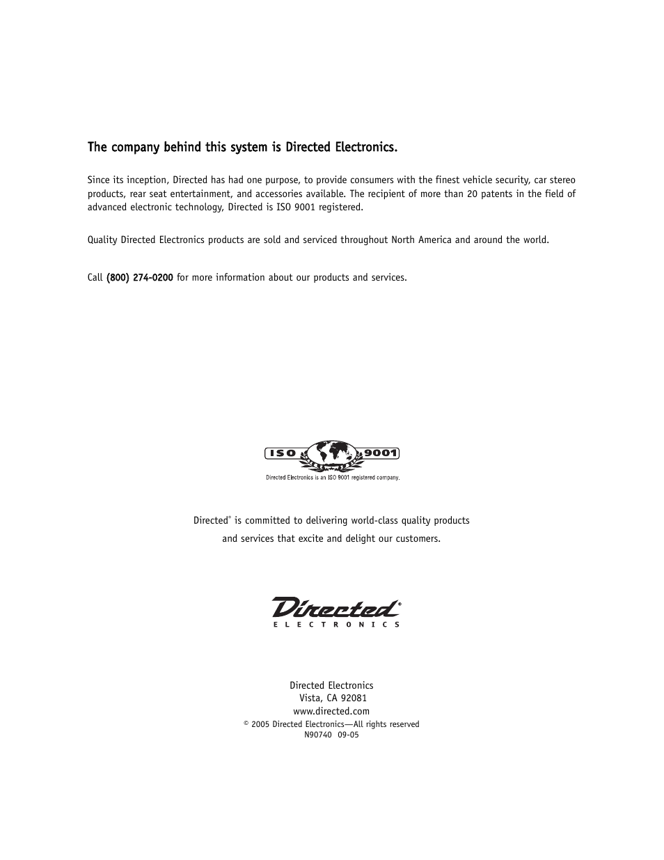 Directed Electronics DMP040 User Manual | Page 58 / 58