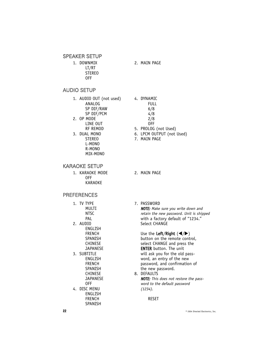 Directed Electronics OHD900 User Manual | Page 22 / 27