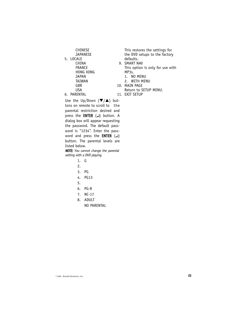 Directed Electronics OHD900 User Manual | Page 23 / 27