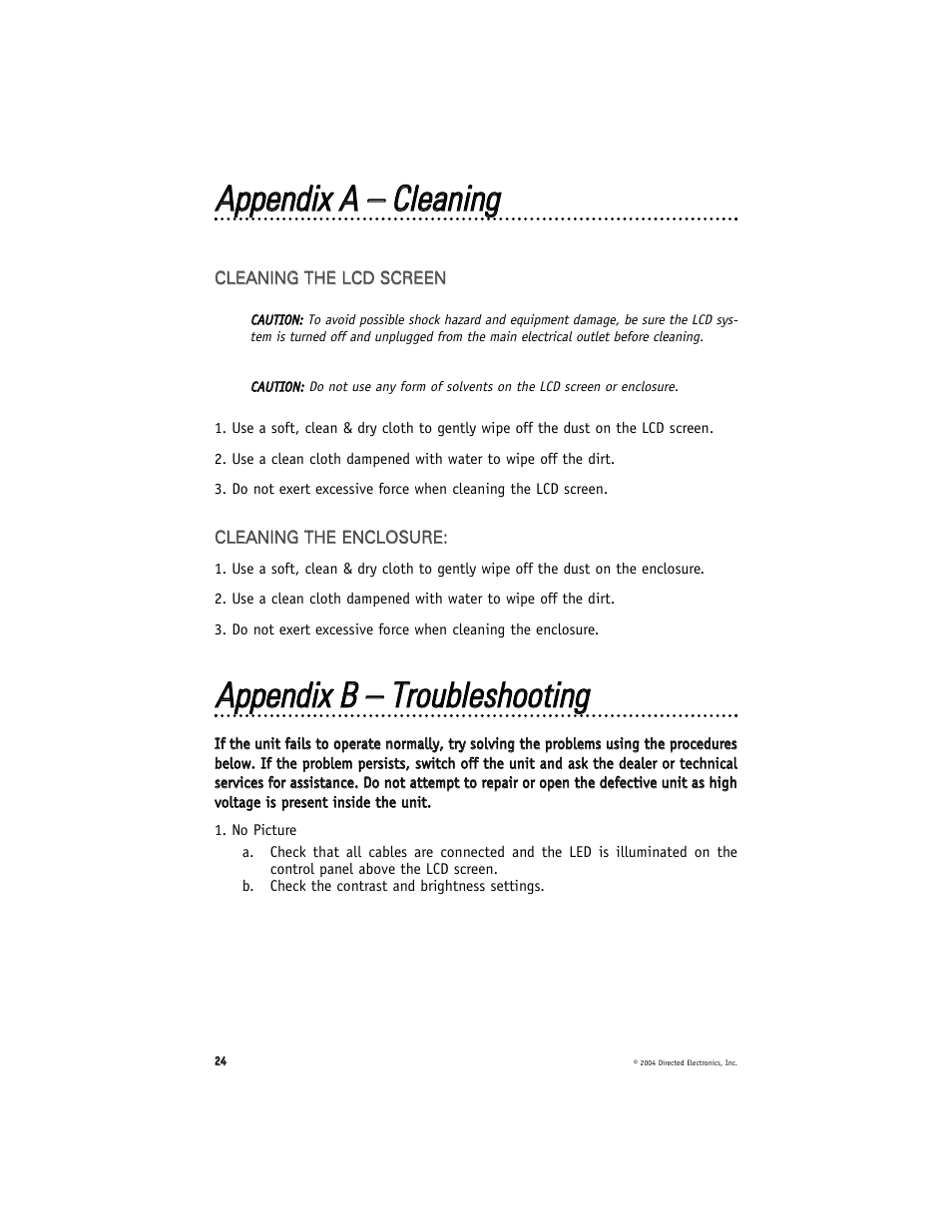 Directed Electronics OHD900 User Manual | Page 24 / 27