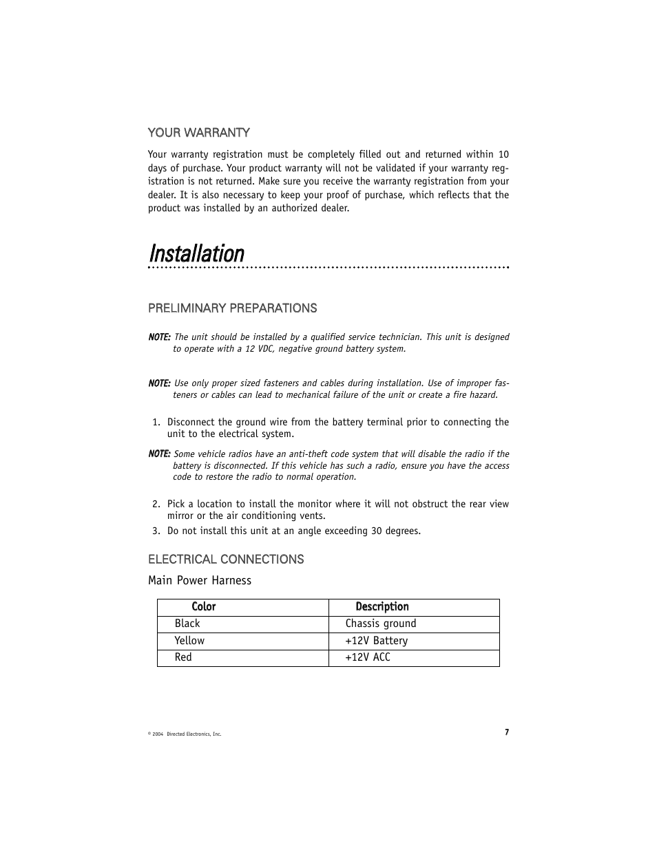 Directed Electronics OHD900 User Manual | Page 7 / 27