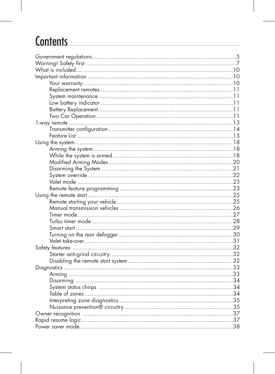 Directed Electronics 1601 User Manual | Page 3 / 52