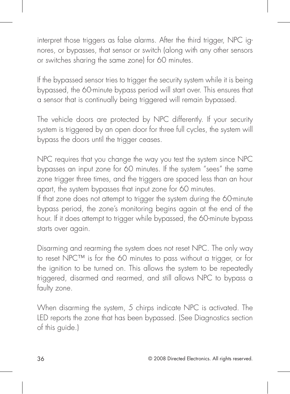 Directed Electronics 1601 User Manual | Page 36 / 52
