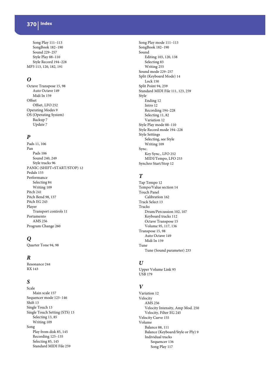 KORG Pa300 Arranger User Manual | Page 374 / 378