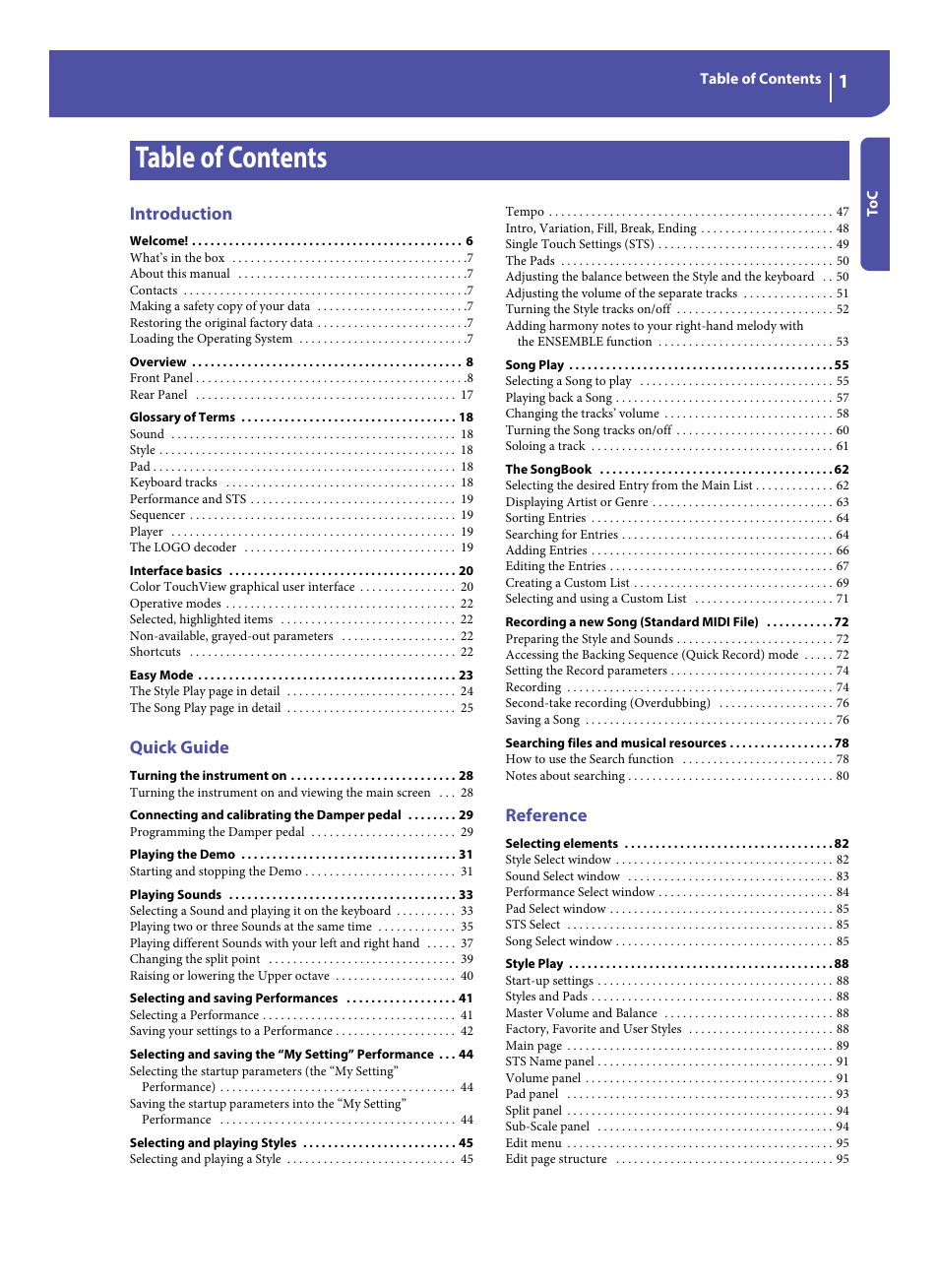 KORG Pa300 Arranger User Manual | Page 5 / 378