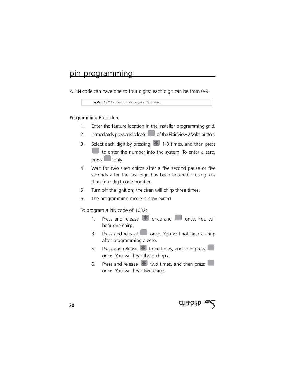 Pin programming | Directed Electronics 750 User Manual | Page 33 / 45