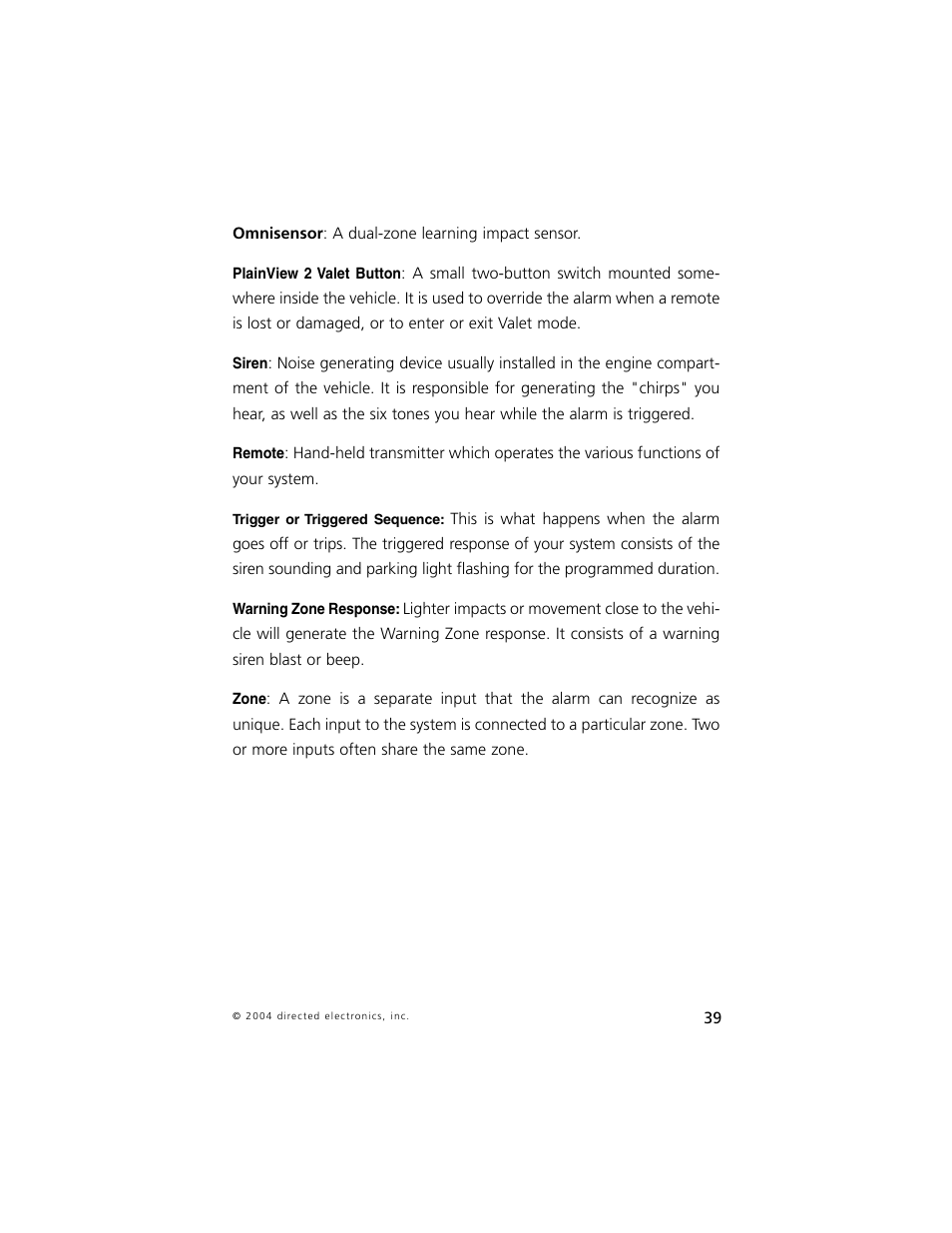 Directed Electronics 750 User Manual | Page 42 / 45