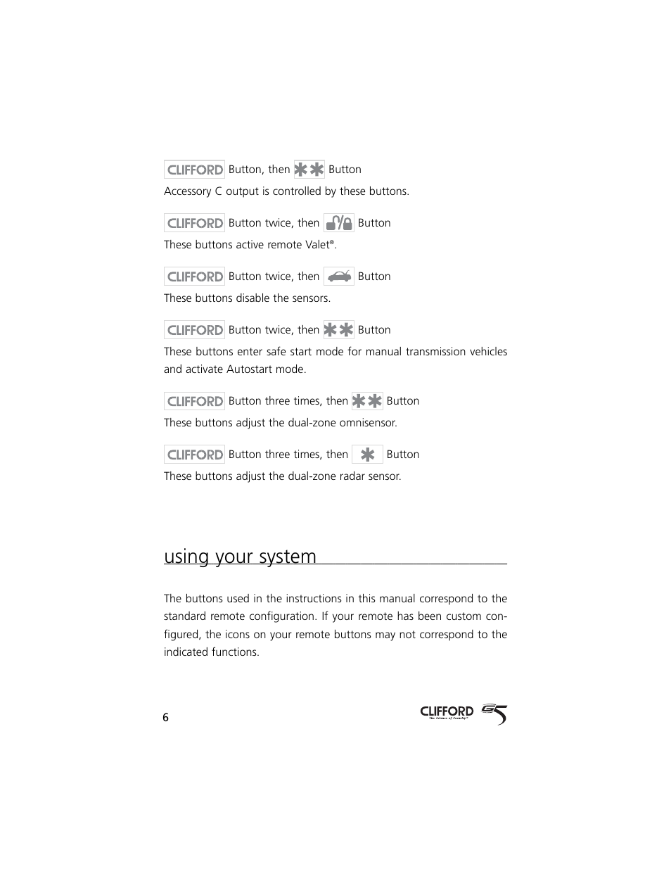 Using your system | Directed Electronics 750 User Manual | Page 9 / 45