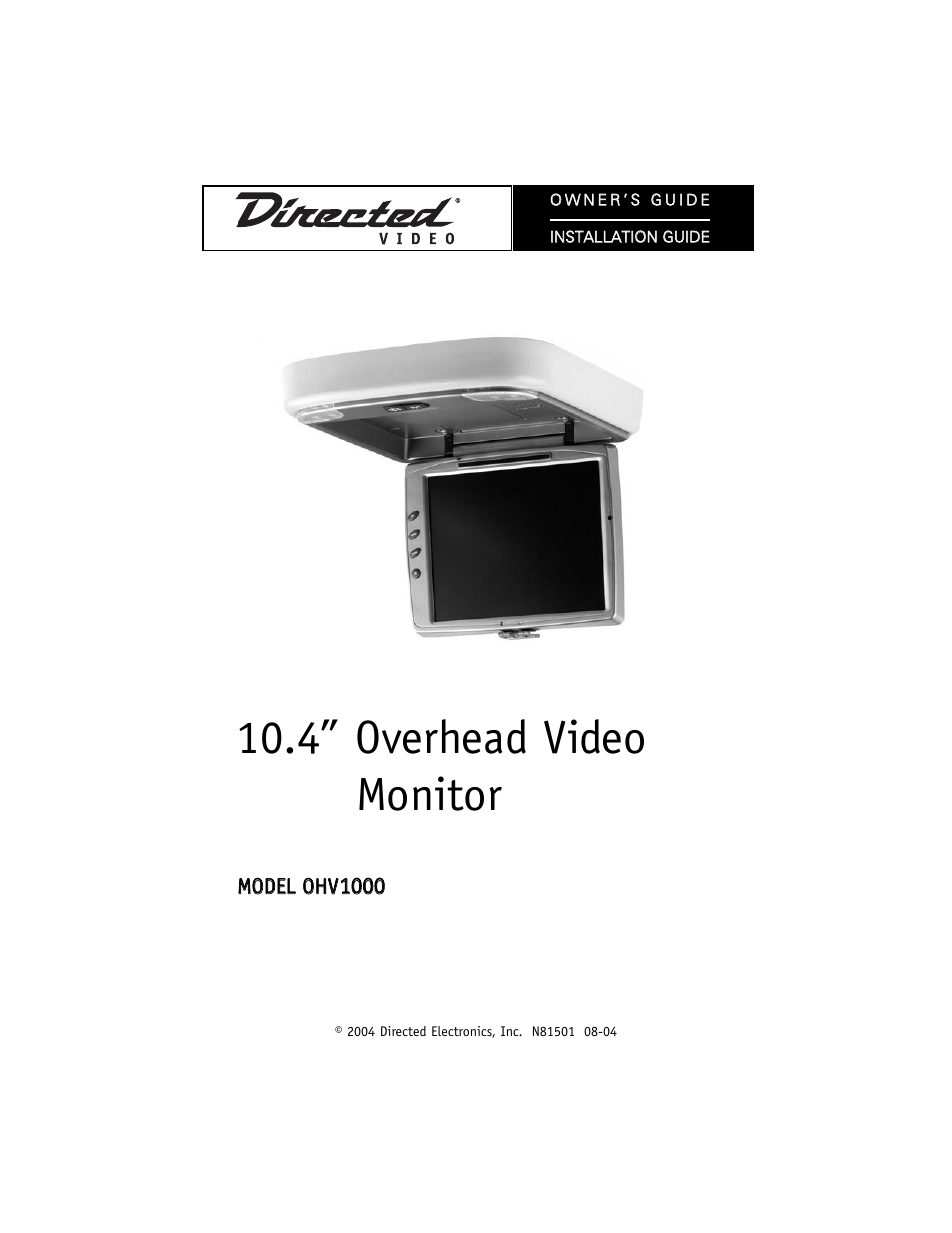 Directed Electronics OHV 1000 User Manual | 16 pages