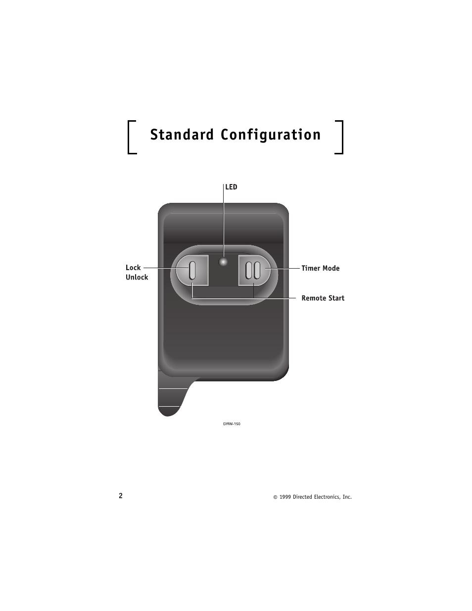 Standard configuration | Directed Electronics 125HF 125 HF User Manual | Page 5 / 18