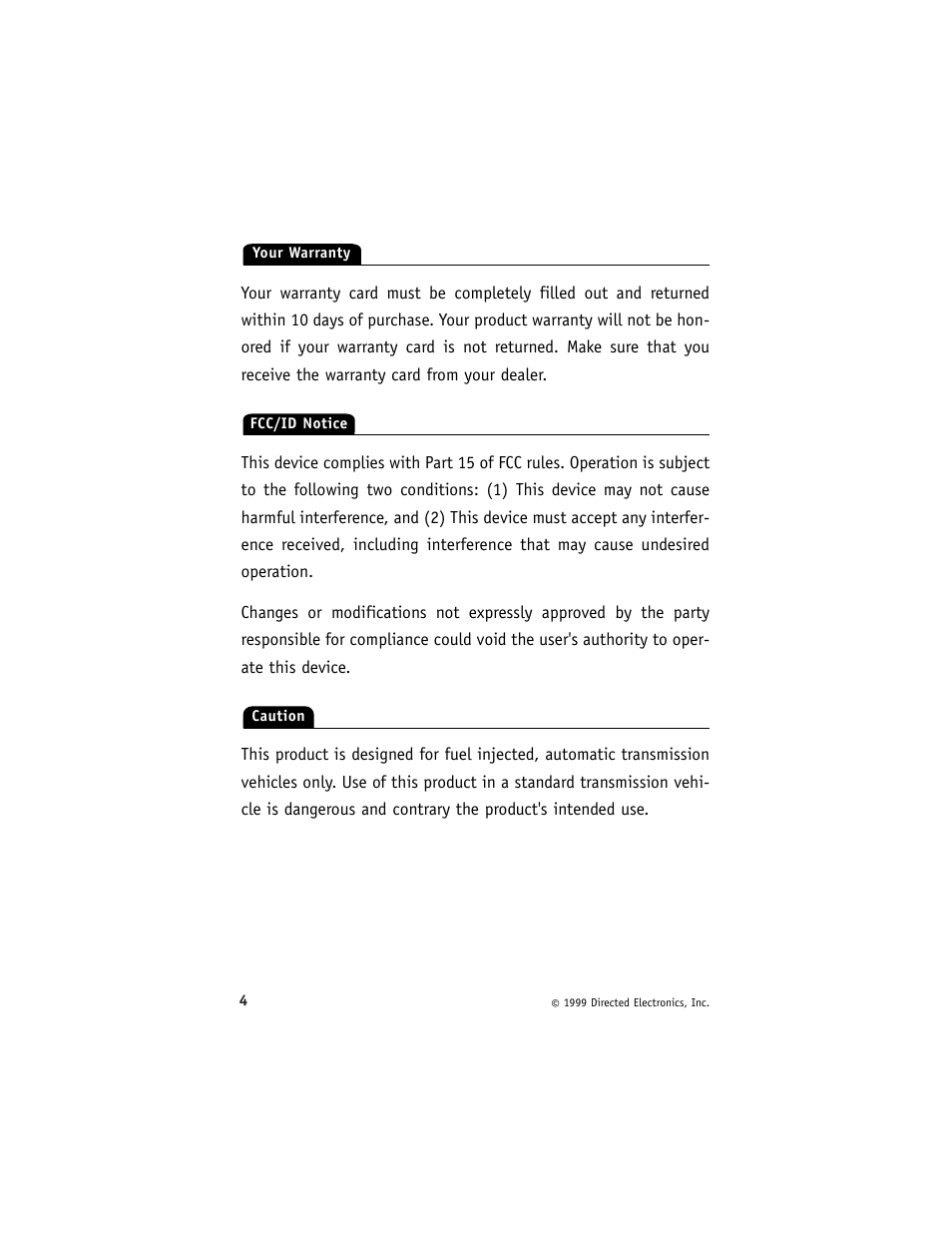 Directed Electronics 125HF 125 HF User Manual | Page 7 / 18