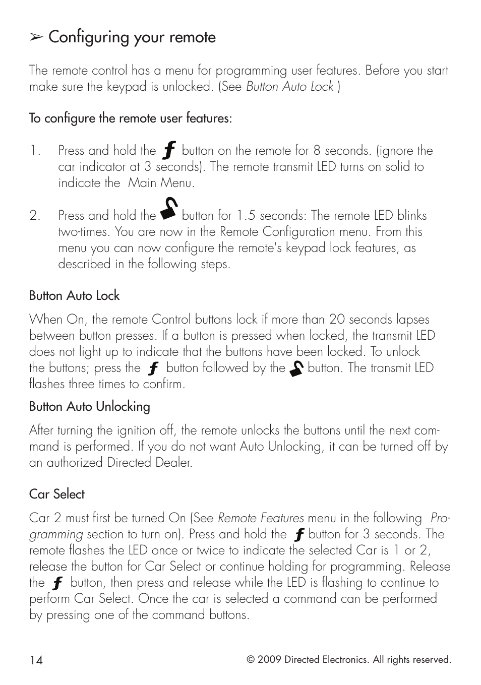 Configuring your remote | Directed Electronics VIPER 5101 User Manual | Page 22 / 44