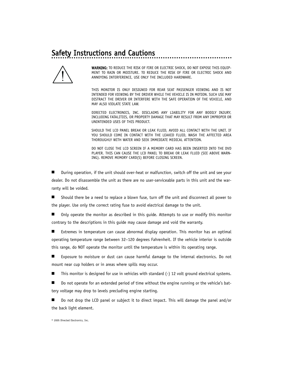 Directed Electronics OHD901 User Manual | Page 5 / 42