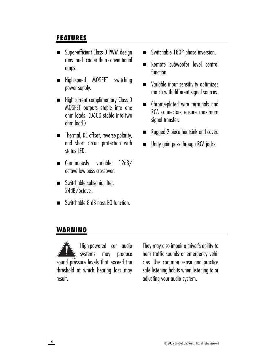 Directed Electronics D800 User Manual | Page 4 / 15