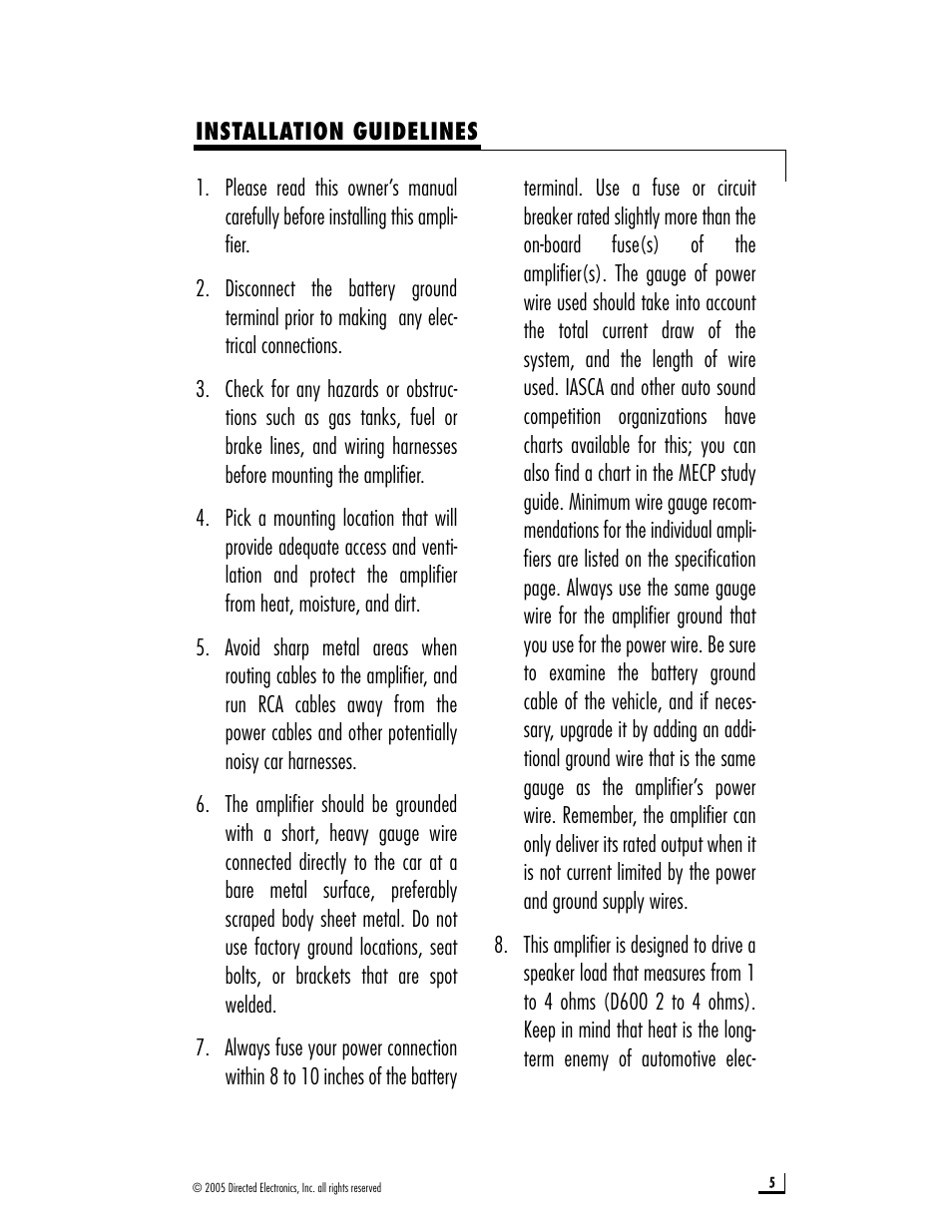 Directed Electronics D800 User Manual | Page 5 / 15