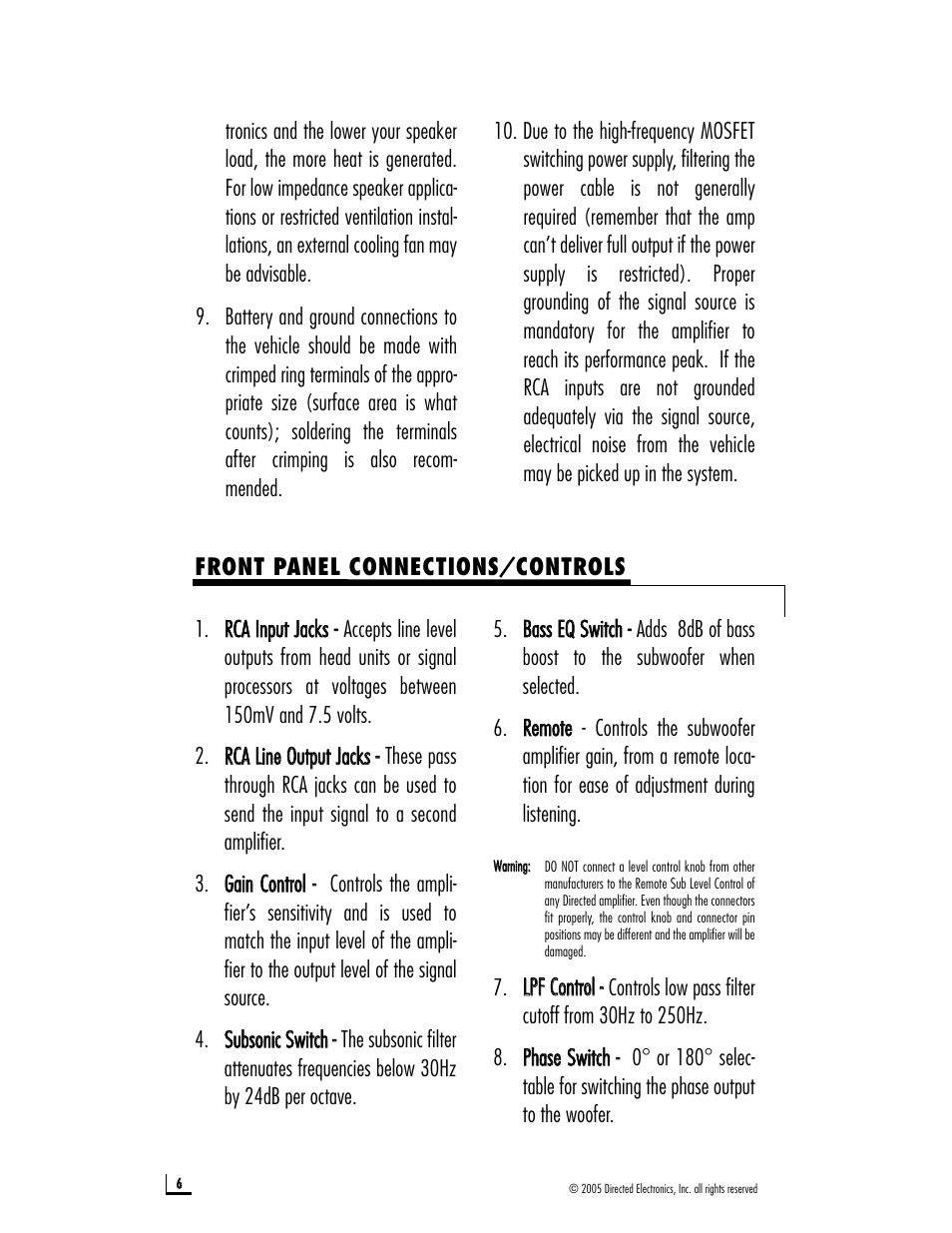 Directed Electronics D800 User Manual | Page 6 / 15