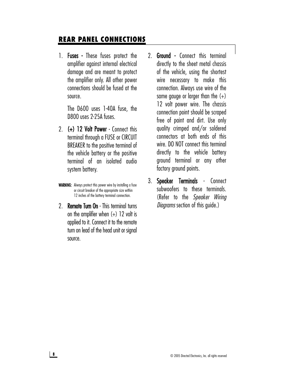 Directed Electronics D800 User Manual | Page 8 / 15