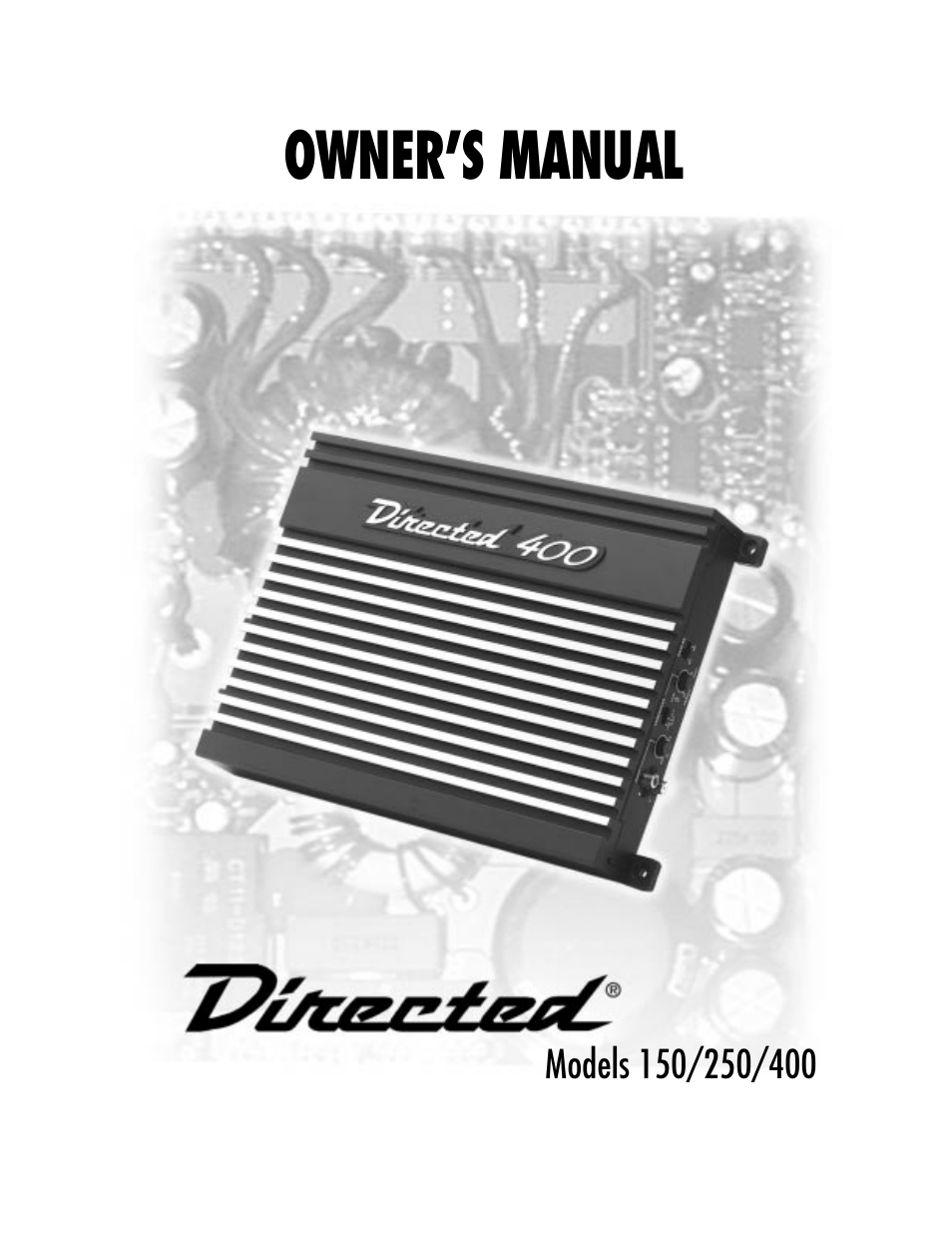 Directed Electronics 150 User Manual | 12 pages