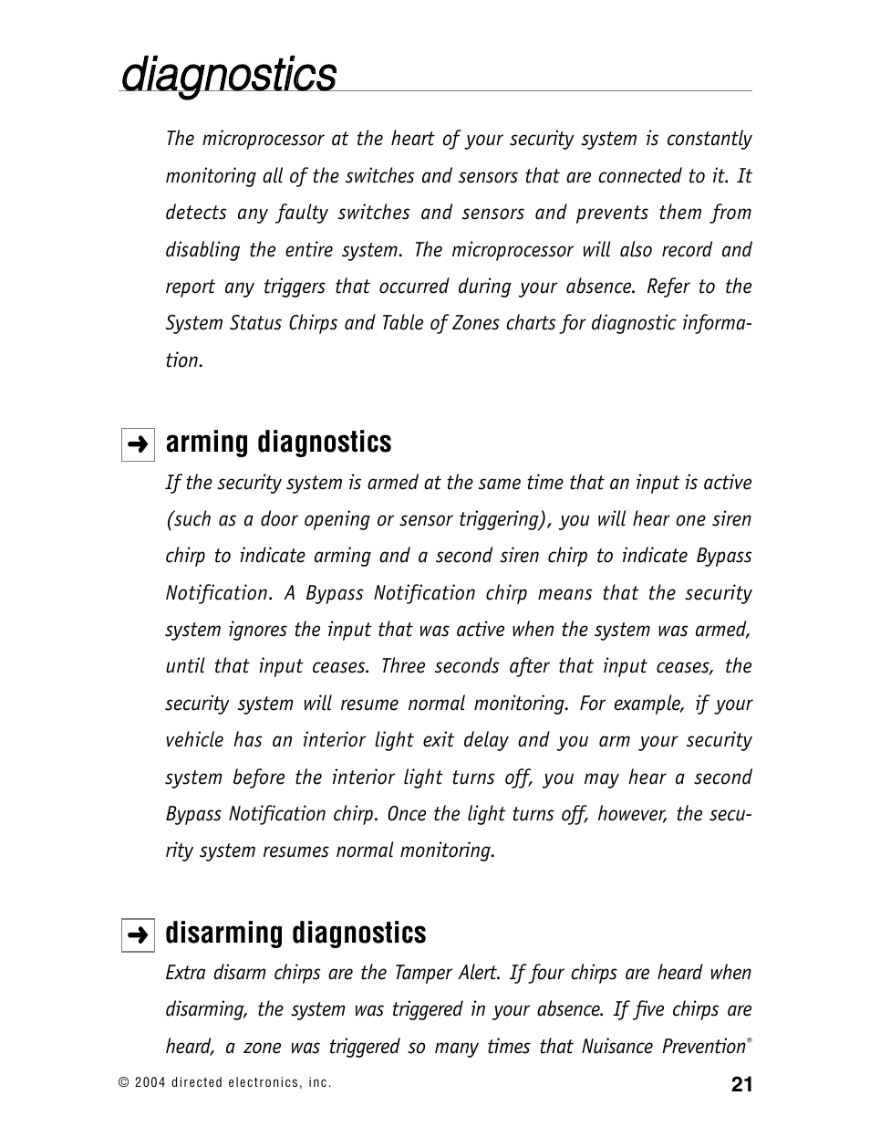 Ddiia ag gn no ossttiic css | Directed Electronics 120XV User Manual | Page 24 / 42