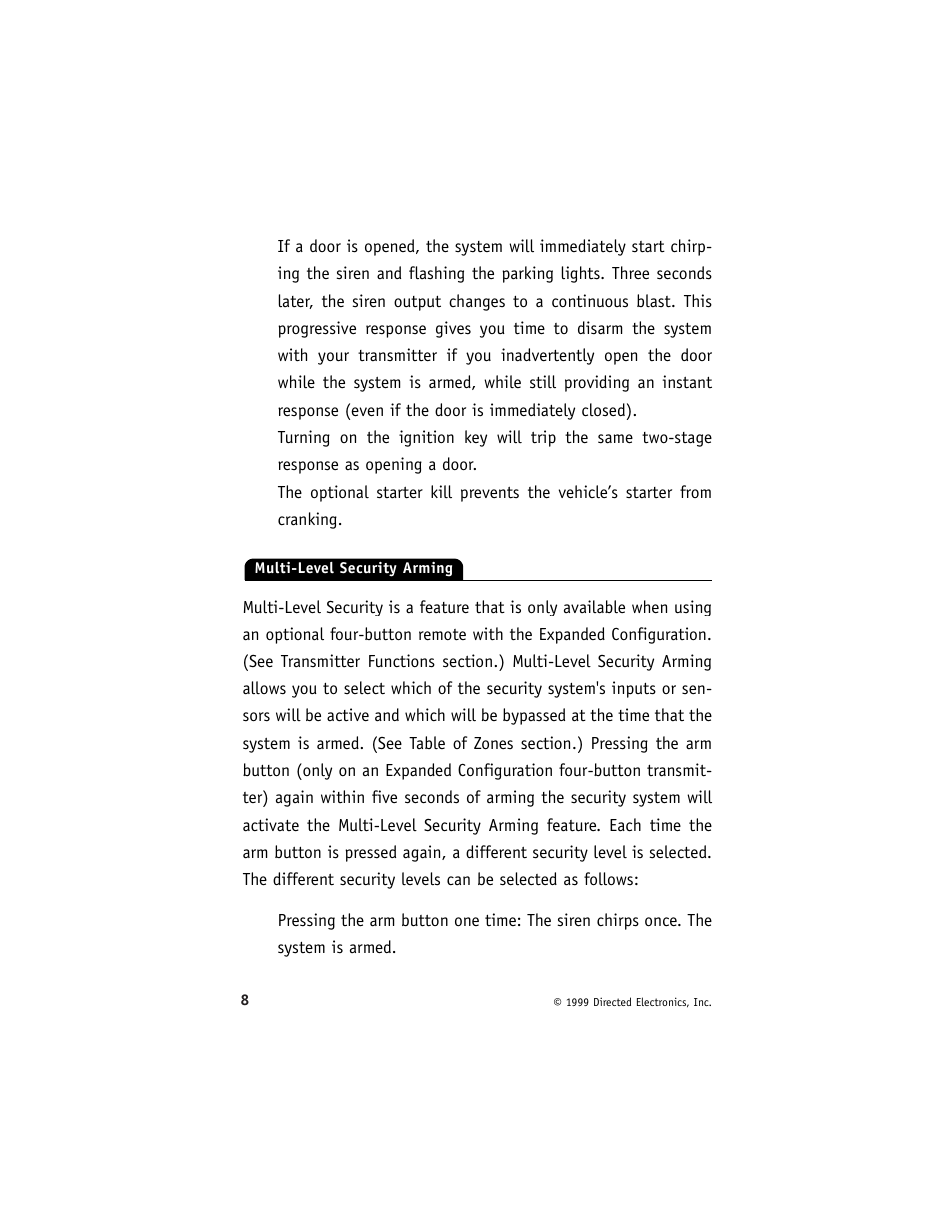 Directed Electronics 429 Series User Manual | Page 12 / 40