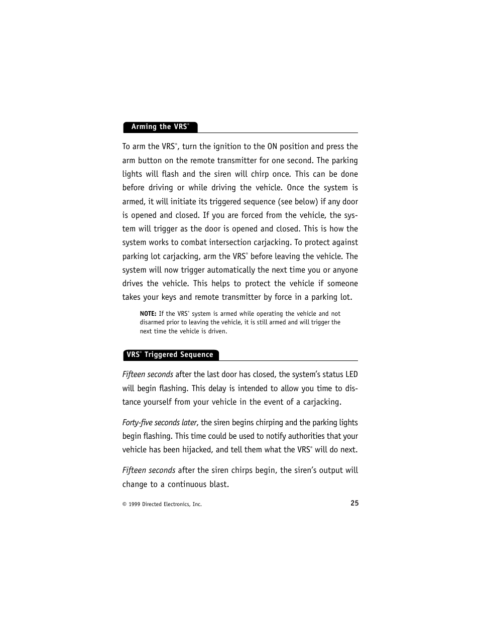 Directed Electronics 429 Series User Manual | Page 29 / 40