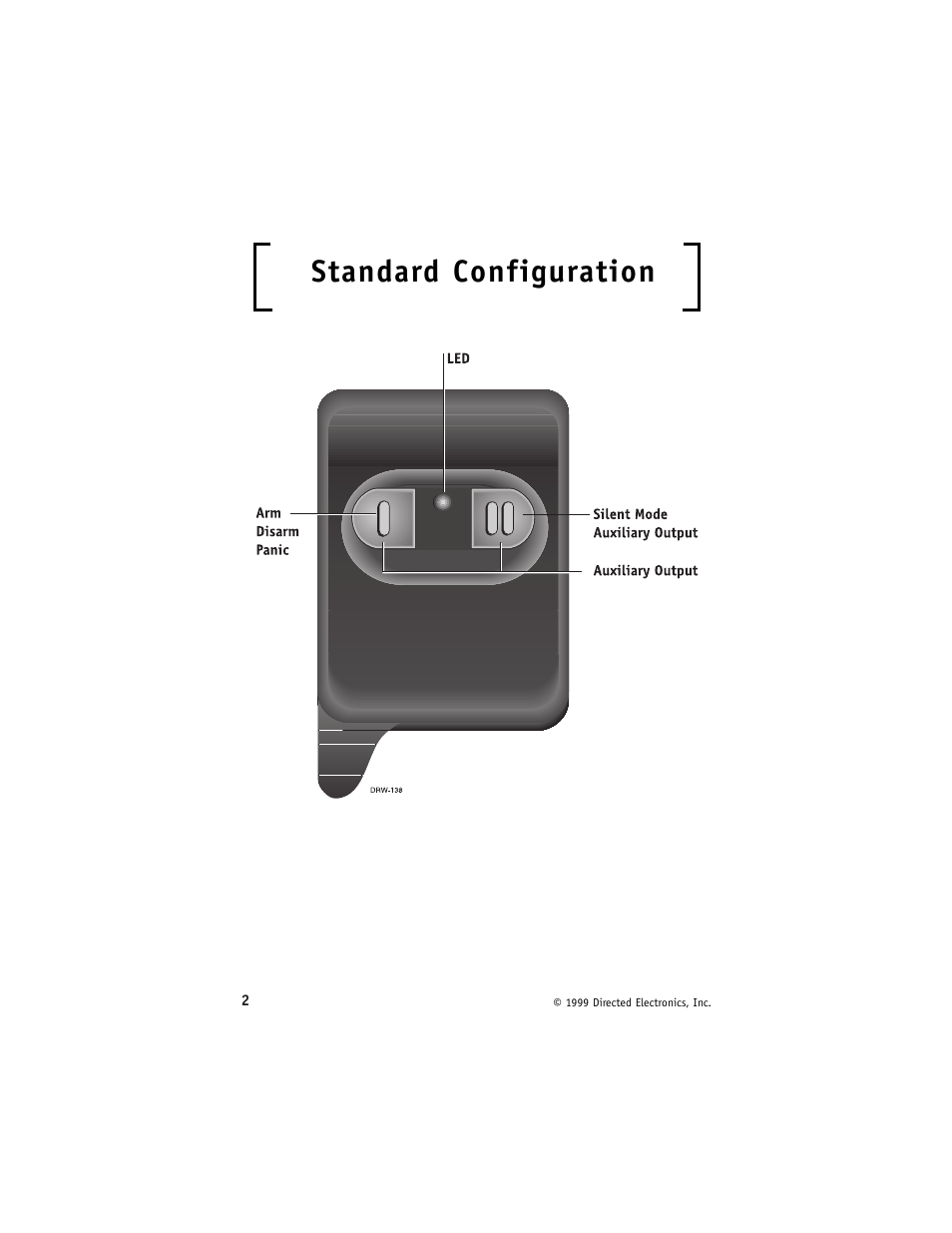 Standard configuration | Directed Electronics 429 Series User Manual | Page 6 / 40