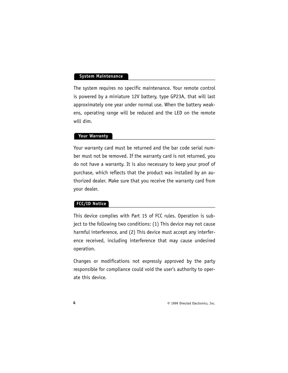 Directed Electronics 429 Series User Manual | Page 8 / 40