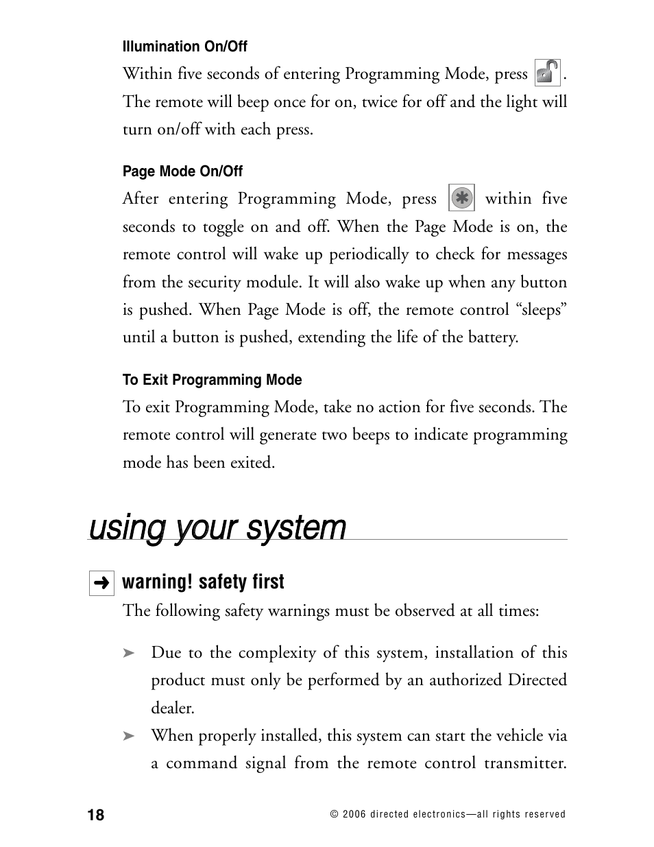 Uussiin ng g yyo ou urr ssyysstte em m | Directed Electronics Model 990 User Manual | Page 21 / 57