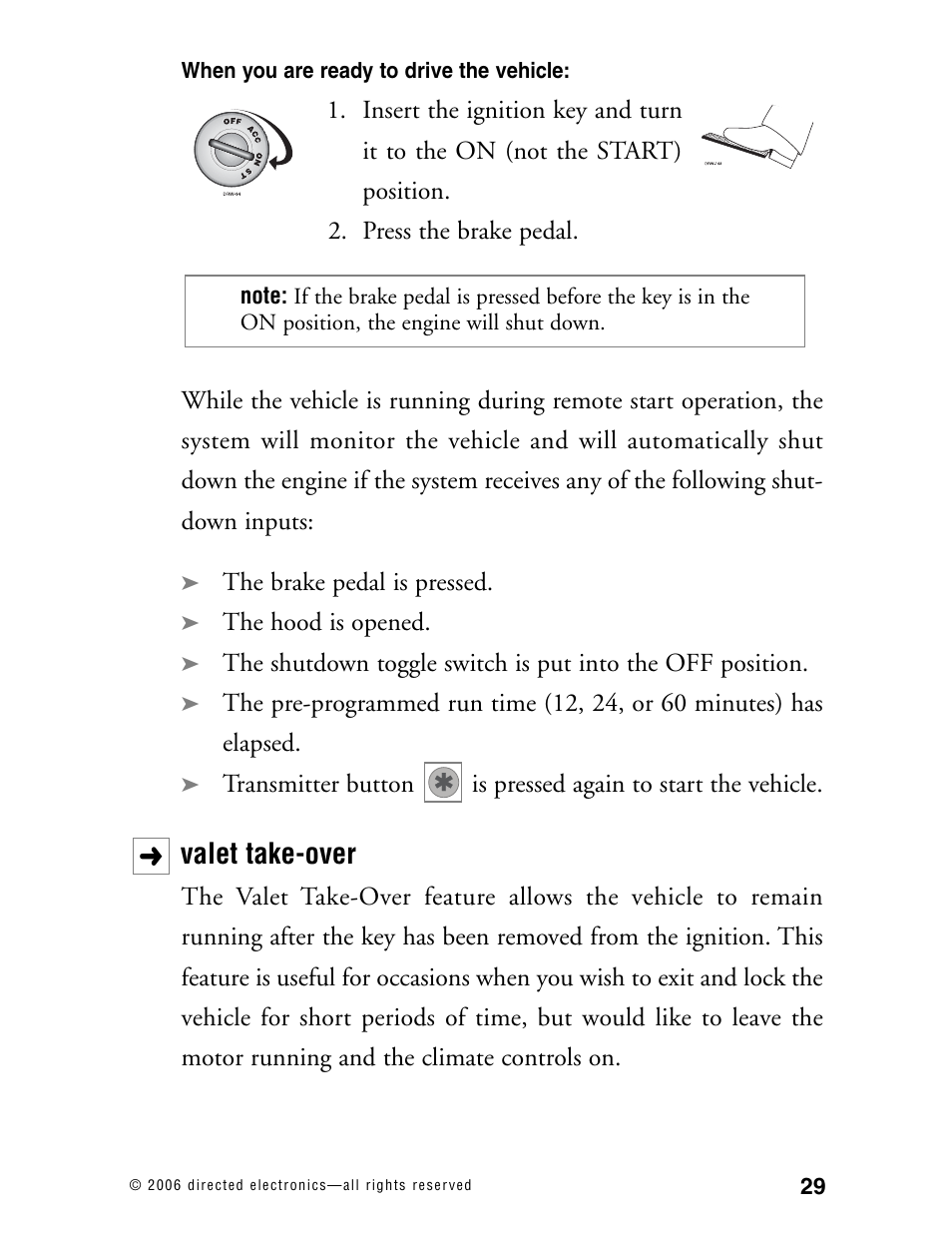 Valet take-over | Directed Electronics Model 990 User Manual | Page 32 / 57