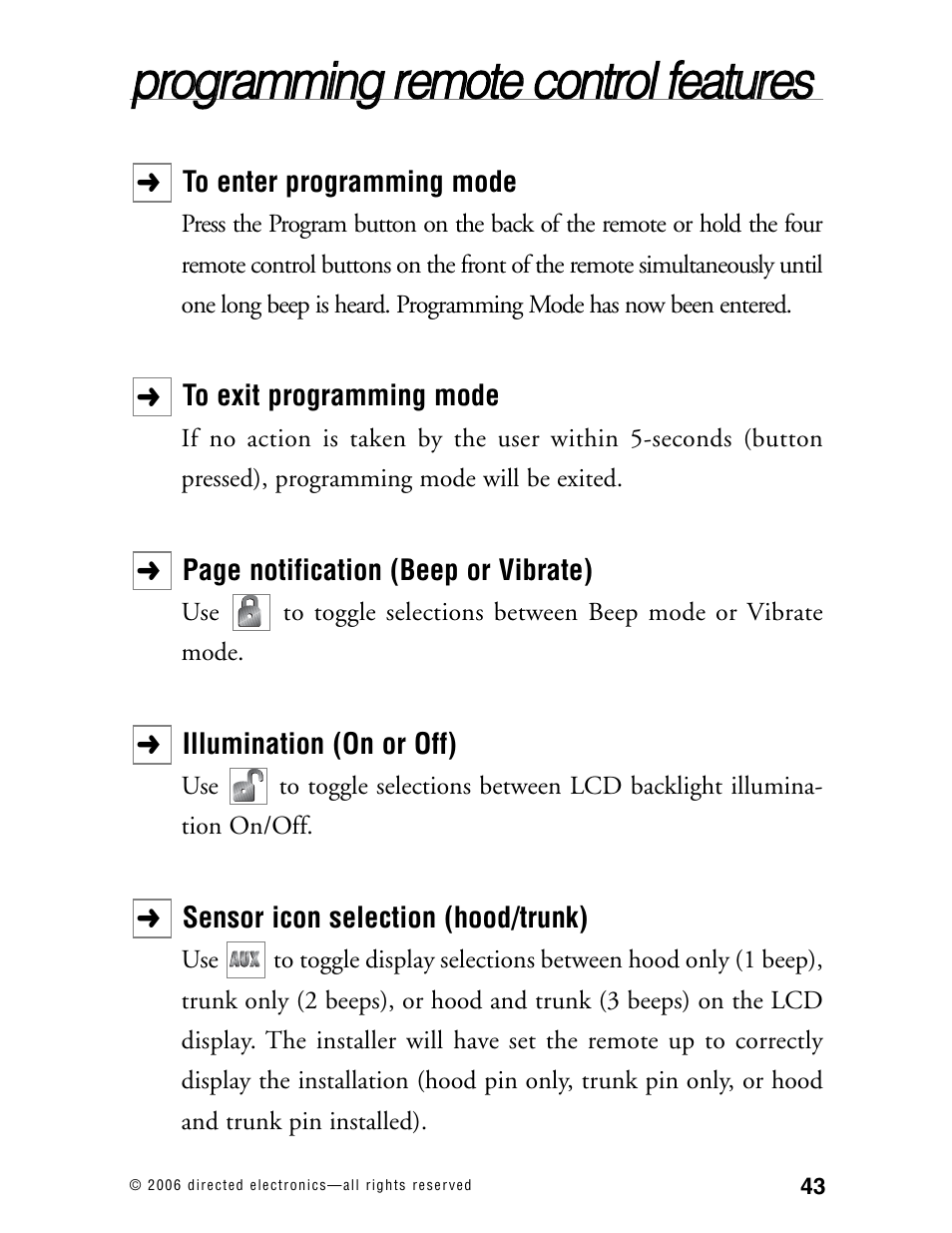 Directed Electronics Model 990 User Manual | Page 46 / 57