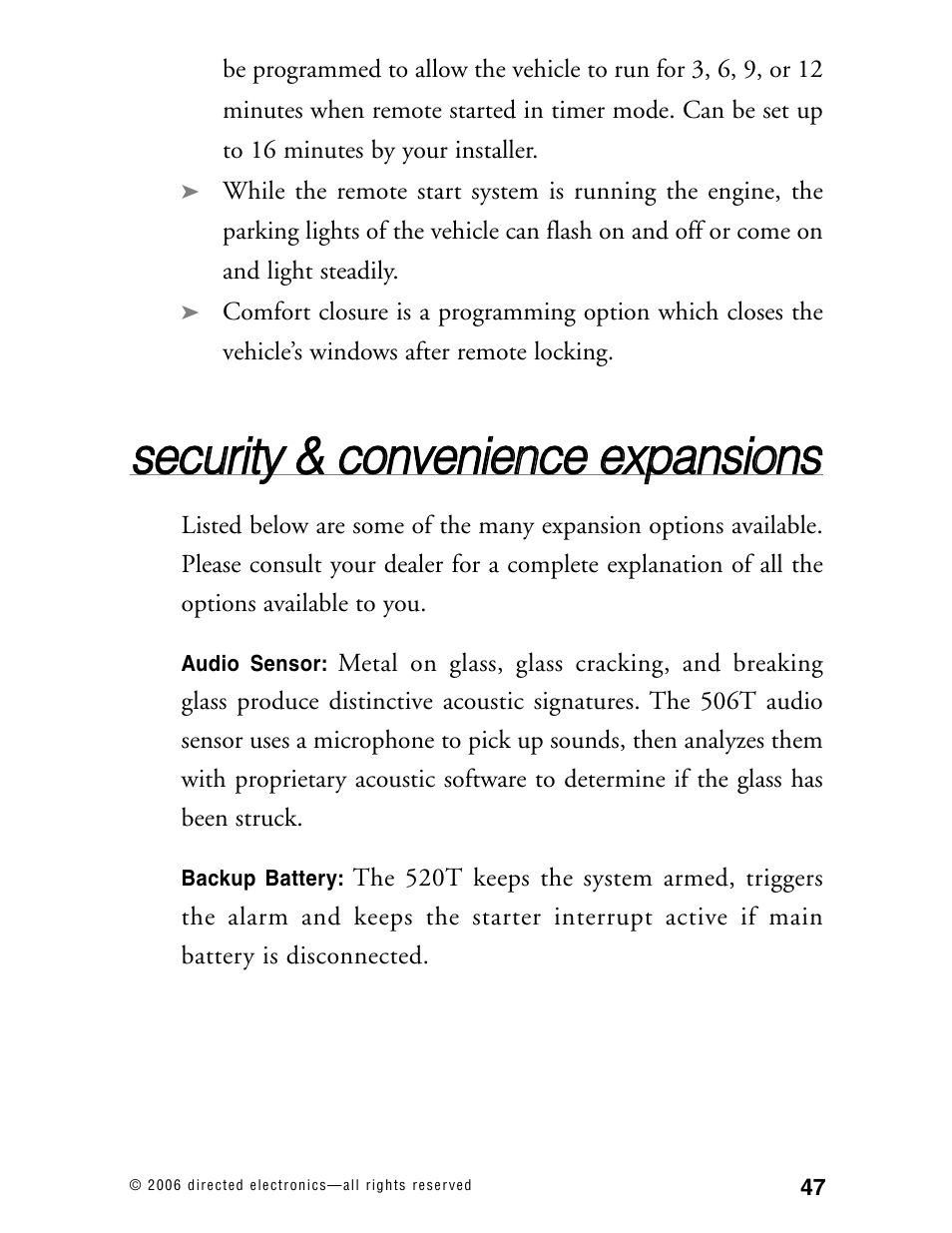 Directed Electronics Model 990 User Manual | Page 50 / 57