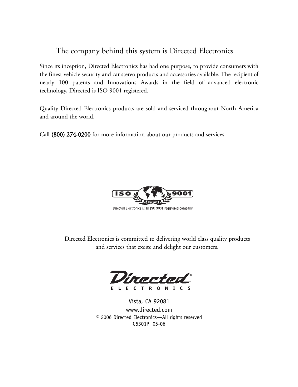 Directed Electronics Model 990 User Manual | Page 57 / 57